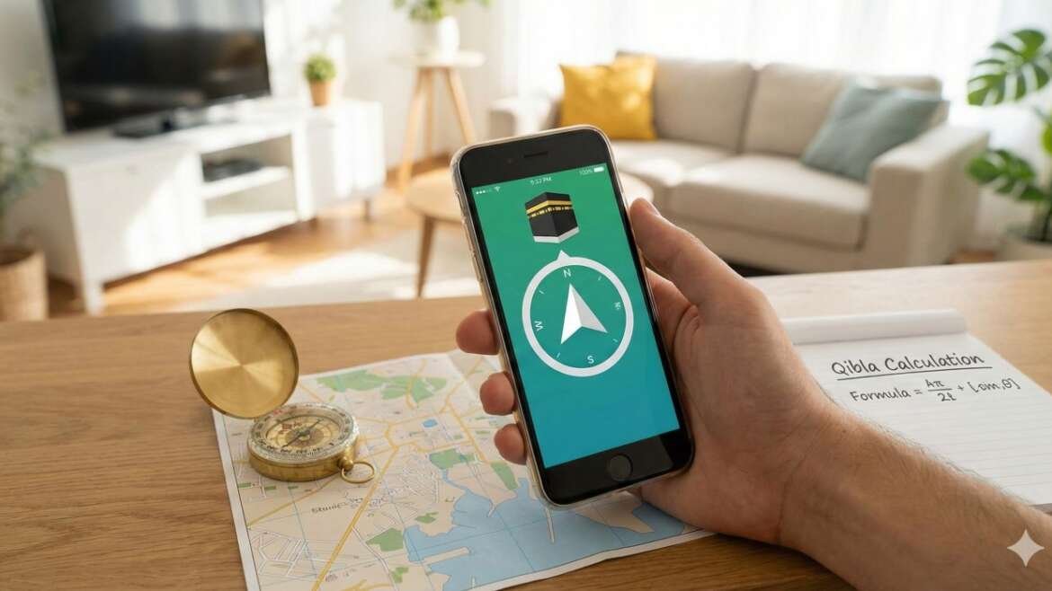 Easy Qibla Direction Calculation with Smartphone App and Compass